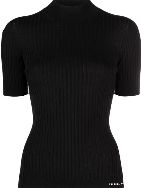 Versace ribbed-knit top Women short-sleeve 0521